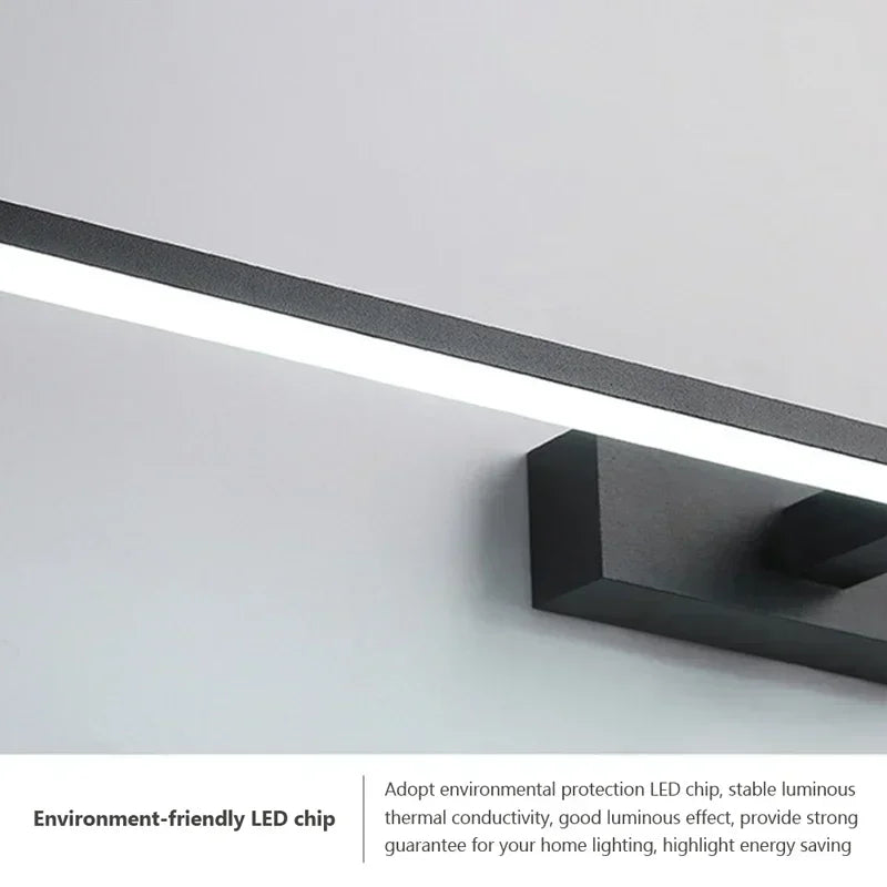 DAMIASMIL Modern LED Wall Light – 60cm Vanity Mirror Lamp, Bathroom & Bedroom Wall Sconce (Gold / Black / White)