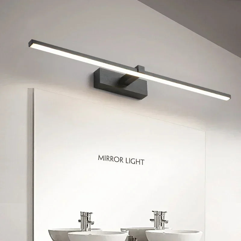 DAMIASMIL Modern LED Wall Light – 60cm Vanity Mirror Lamp, Bathroom & Bedroom Wall Sconce (Gold / Black / White)