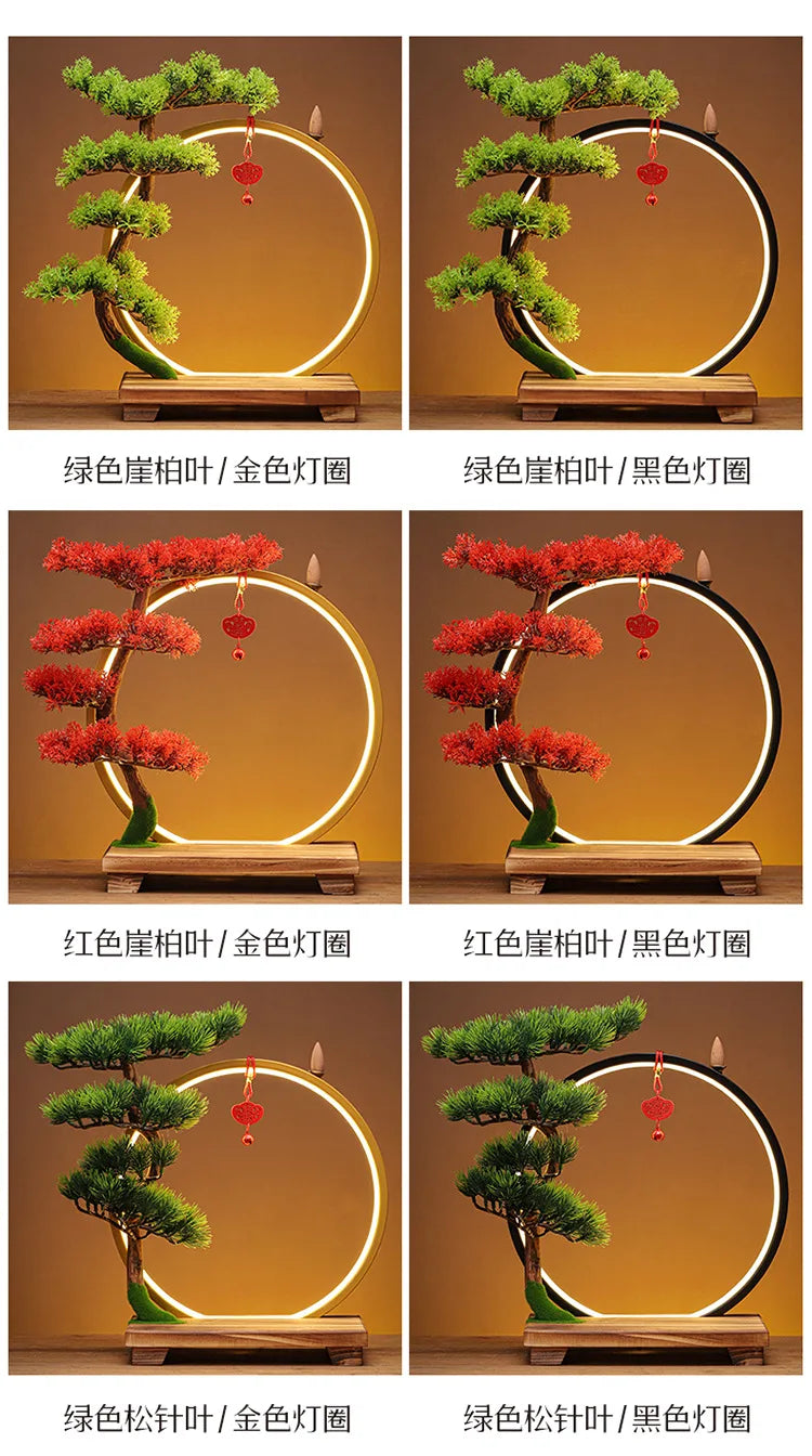 ZenGlow™ LED Backflow Incense Lamp – Chinese Style Decorative Ring