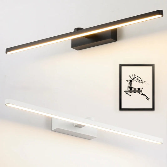 DAMIASMIL Modern LED Wall Light – 60cm Vanity Mirror Lamp, Bathroom & Bedroom Wall Sconce (Gold / Black / White)