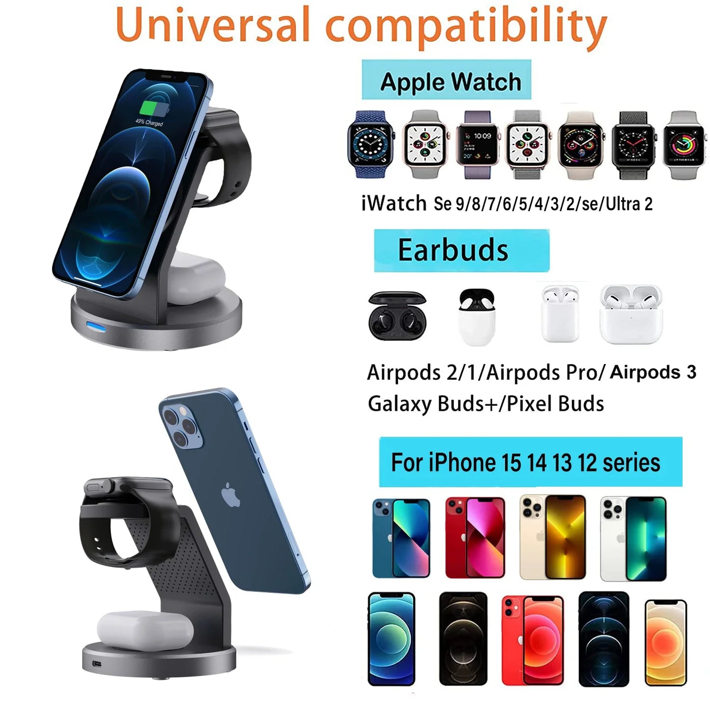 MagCharge™ 3-in-1 Wireless Charging Station