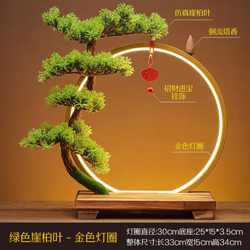 ZenGlow™ LED Backflow Incense Lamp – Chinese Style Decorative Ring