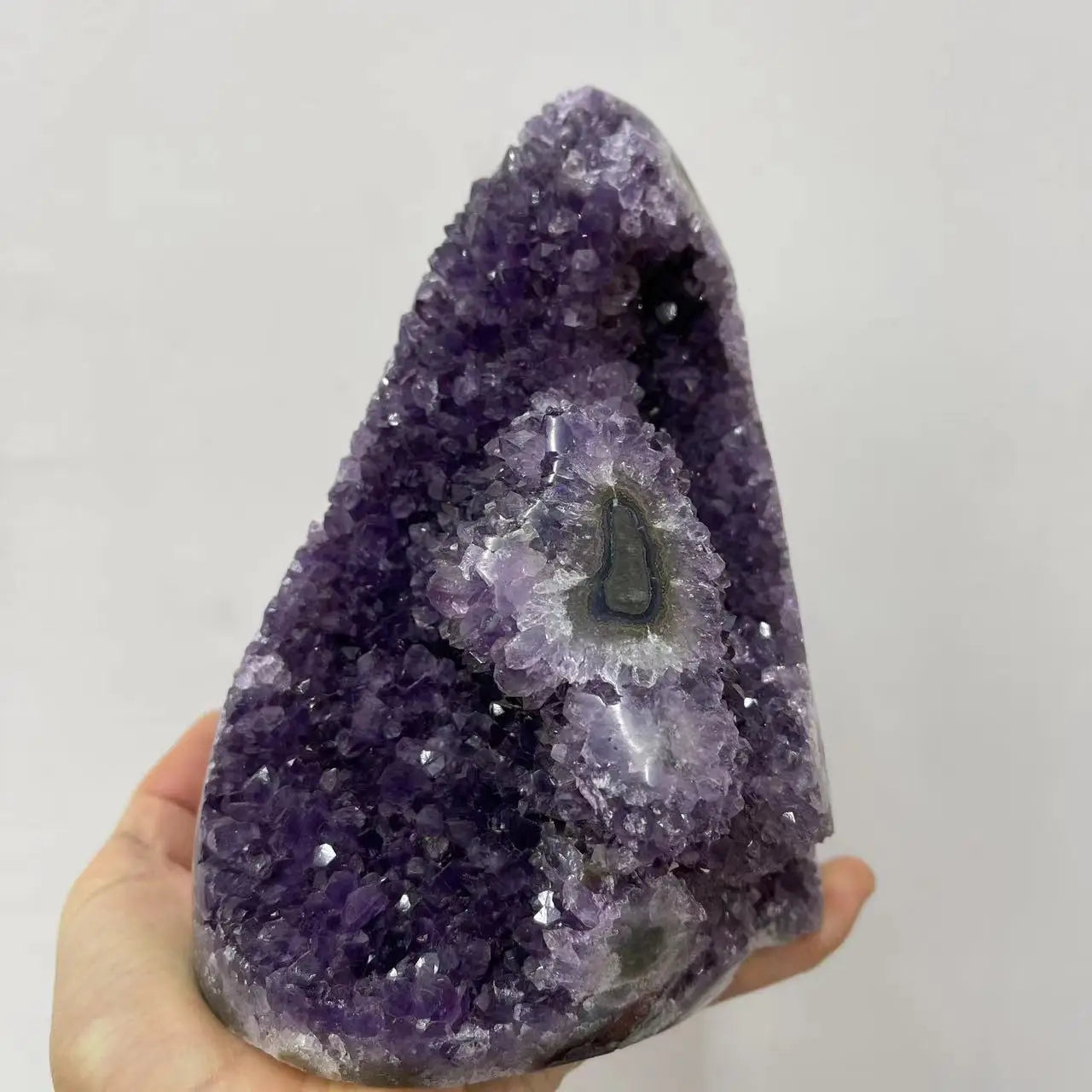 Hemlux™ Natural Amethyst Crystal Cluster – Raw Quartz Geode for Healing, Energy & Home Décor