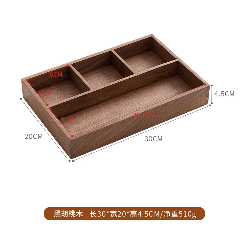 Hemlux Wooden Organizer Tray – Multi-Purpose Desktop Storage Box