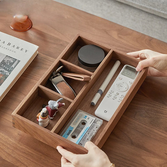 Hemlux Wooden Organizer Tray – Multi-Purpose Desktop Storage Box