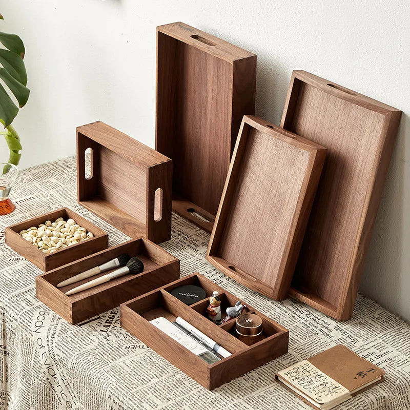 Hemlux Wooden Organizer Tray – Multi-Purpose Desktop Storage Box
