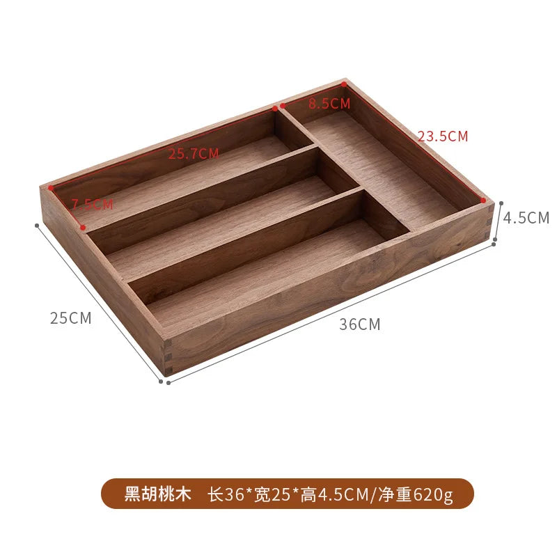Hemlux Wooden Organizer Tray – Multi-Purpose Desktop Storage Box