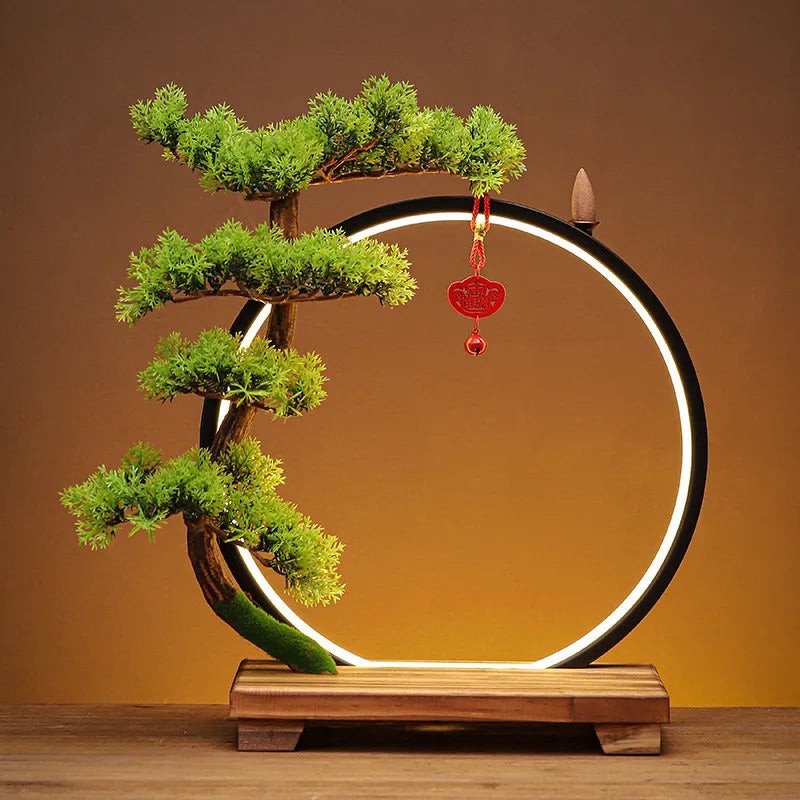 ZenGlow™ LED Backflow Incense Lamp – Chinese Style Decorative Ring