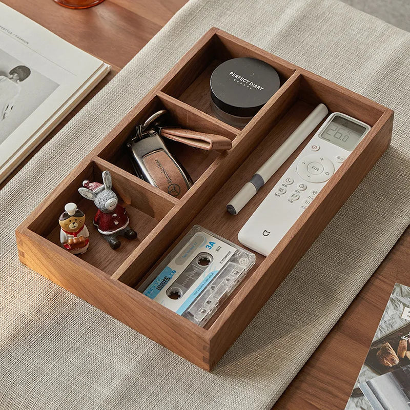Hemlux Wooden Organizer Tray – Multi-Purpose Desktop Storage Box
