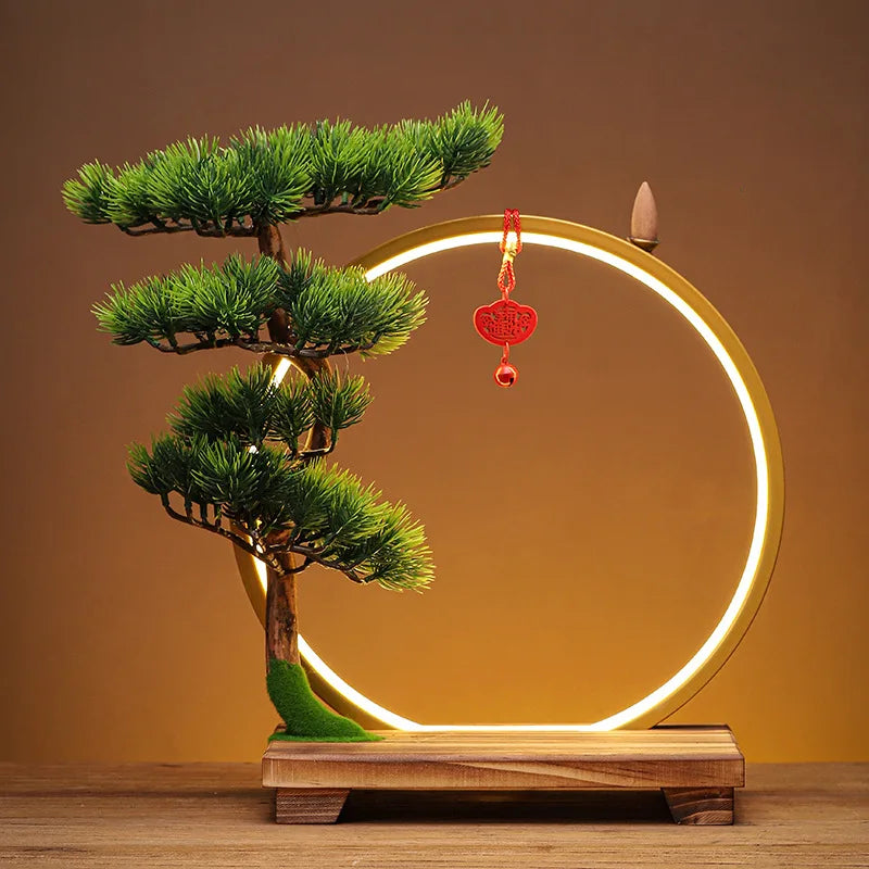 ZenGlow™ LED Backflow Incense Lamp – Chinese Style Decorative Ring