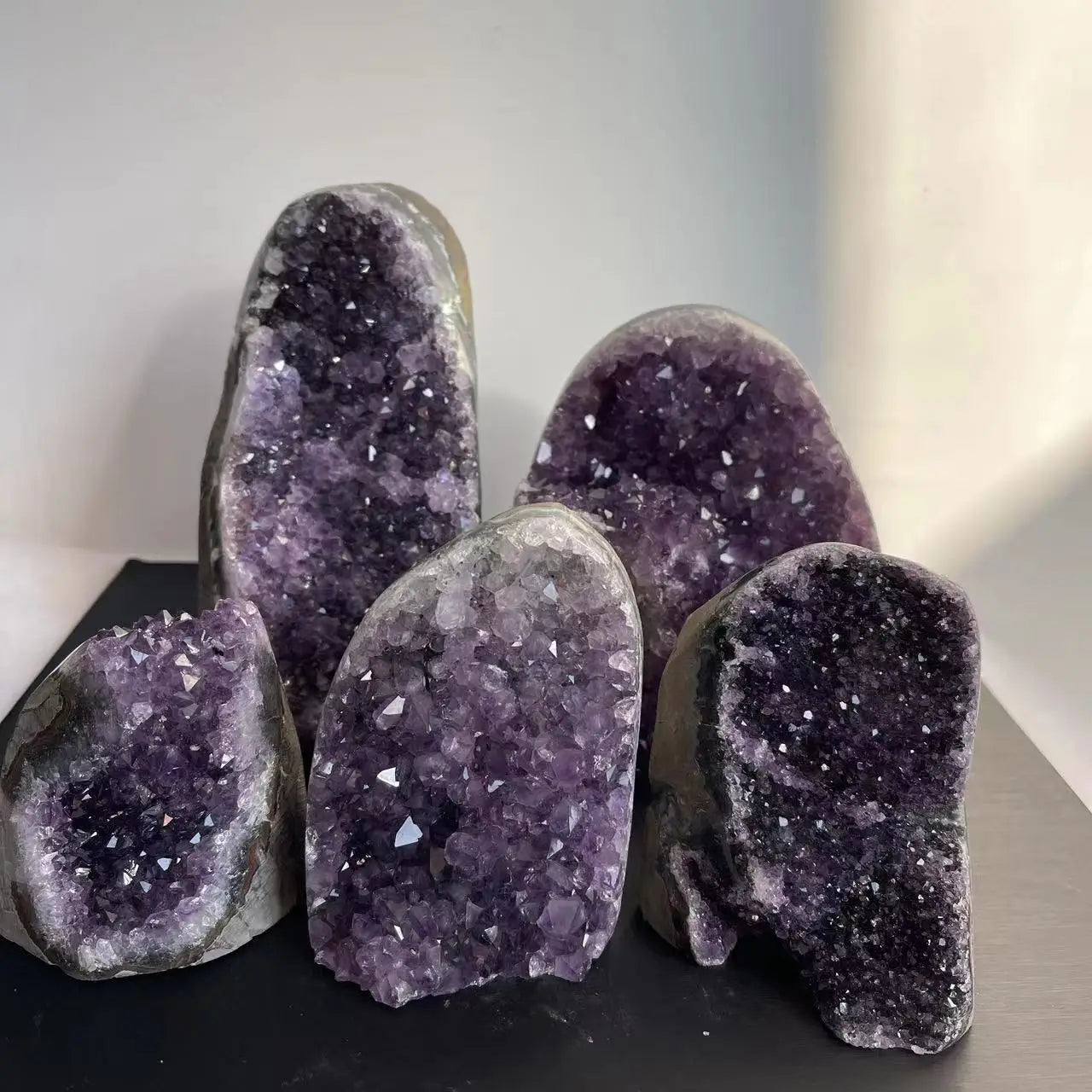 Hemlux™ Natural Amethyst Crystal Cluster – Raw Quartz Geode for Healing, Energy & Home Décor
