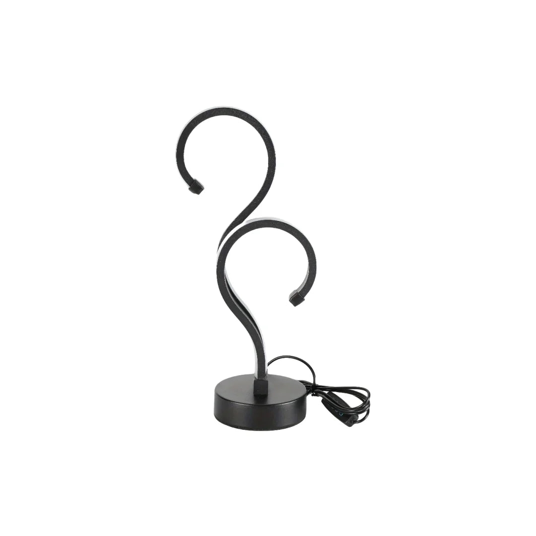 Creative Double Question Mark LED Desk Lamp – USB Powered, 3-Color Dimming, Modern Bedroom Nightlight